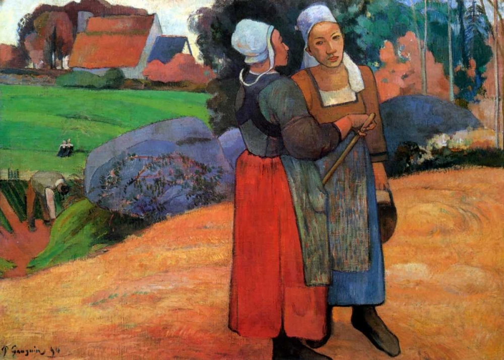 Wall Art Painting id:92498, Name: Breton Peasant Woman, Artist: Gauguin, Paul