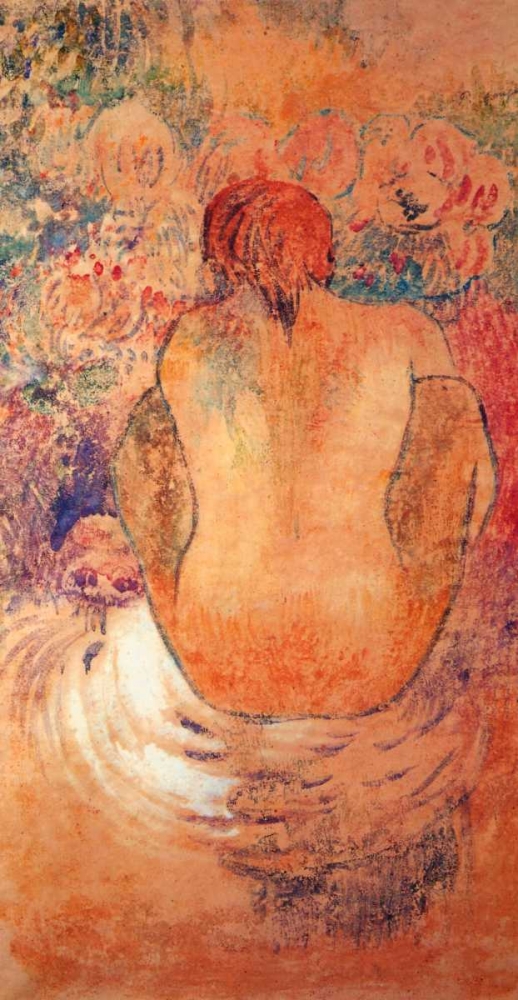 Wall Art Painting id:92501, Name: Crouching Marquesain Woman Seen From The Back, Artist: Gauguin, Paul