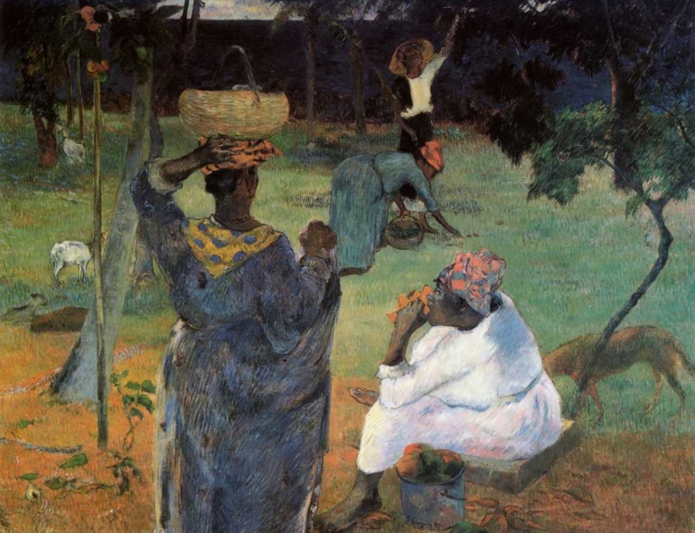 Wall Art Painting id:92504, Name: Gathering Fruit, Artist: Gauguin, Paul