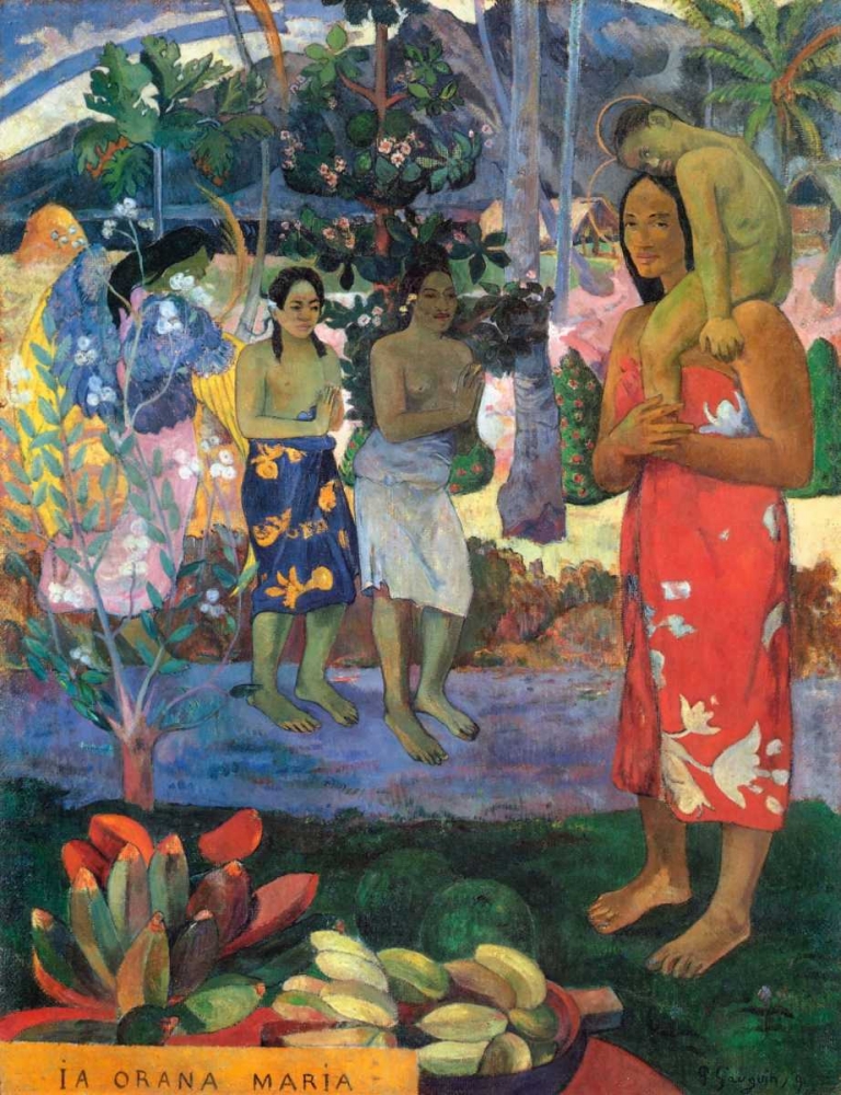 Wall Art Painting id:92506, Name: Hail Mary, Artist: Gauguin, Paul