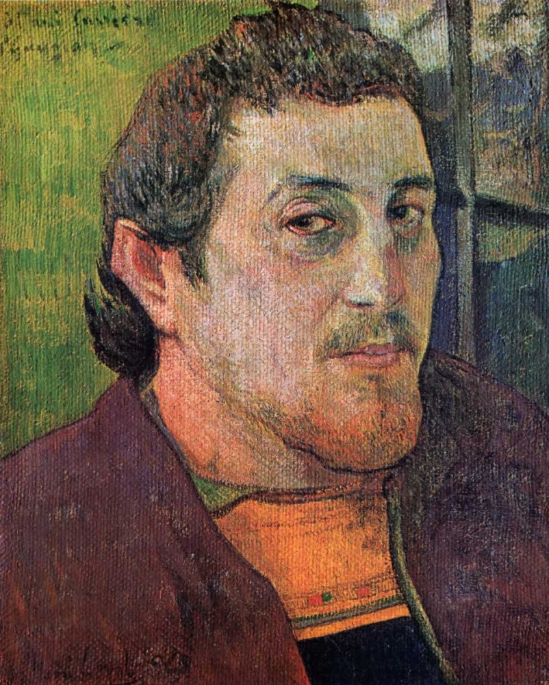 Wall Art Painting id:92514, Name: Self Portrait Dedicated To Eugene Carriere, Artist: Gauguin, Paul