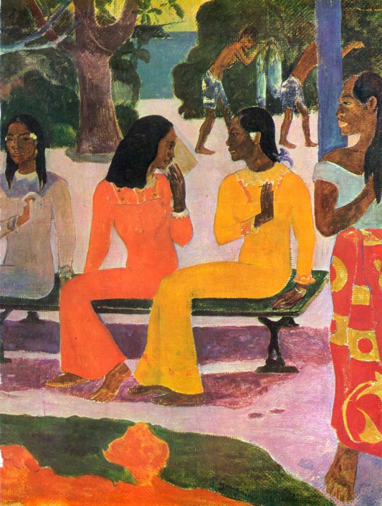Wall Art Painting id:92523, Name: We Shall Not Go To Market Detail, Artist: Gauguin, Paul