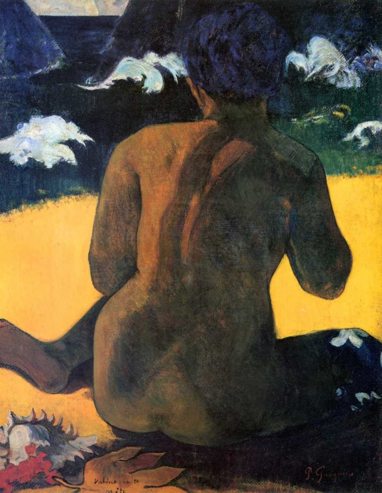 Wall Art Painting id:92525, Name: Woman By The Sea, Artist: Gauguin, Paul