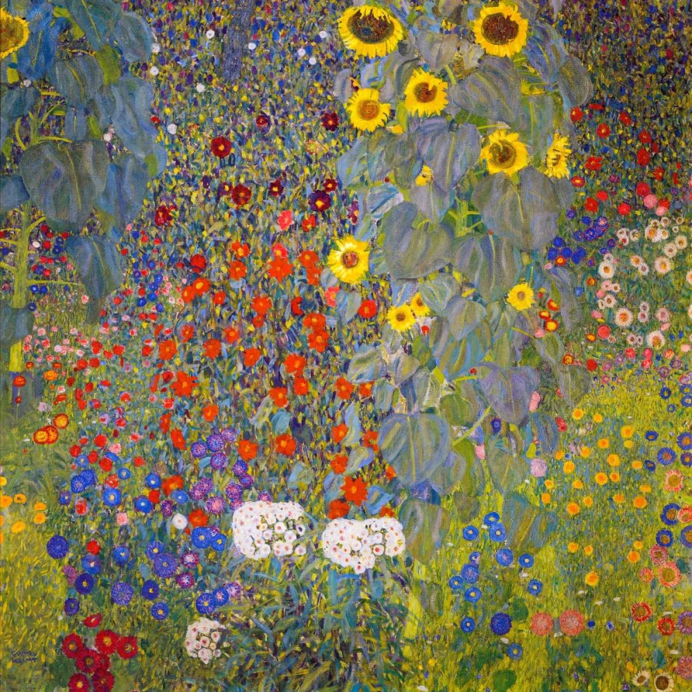 Wall art: Farm Garden With Sunflowers, by Klimt, Gustav