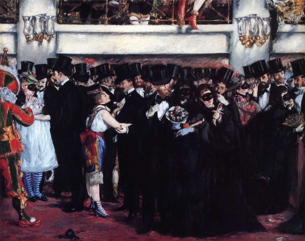 Wall Art Painting id:92682, Name: Masked Ball at Opera, Artist: Manet, Edouard