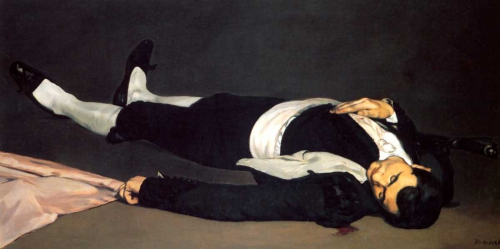 Wall Art Painting id:92683, Name: The Dead Toreador, Artist: Manet, Edouard
