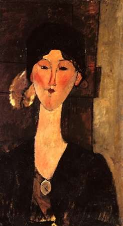 Wall Art Painting id:187867, Name: Beatrice Hastings In Front Of A Door, Artist: Modigliani, Amedeo