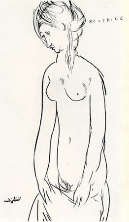 Wall art: Beatrice Hastings Nude, by Modigliani, Amedeo