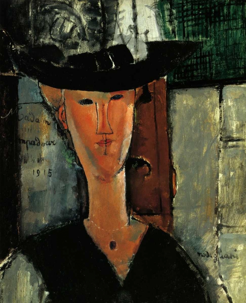 Wall art: Madam Pompadour, by Modigliani, Amedeo