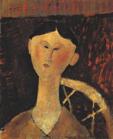 Wall Art Painting id:187946, Name: Portrait Of Mrs Hastings, Artist: Modigliani, Amedeo