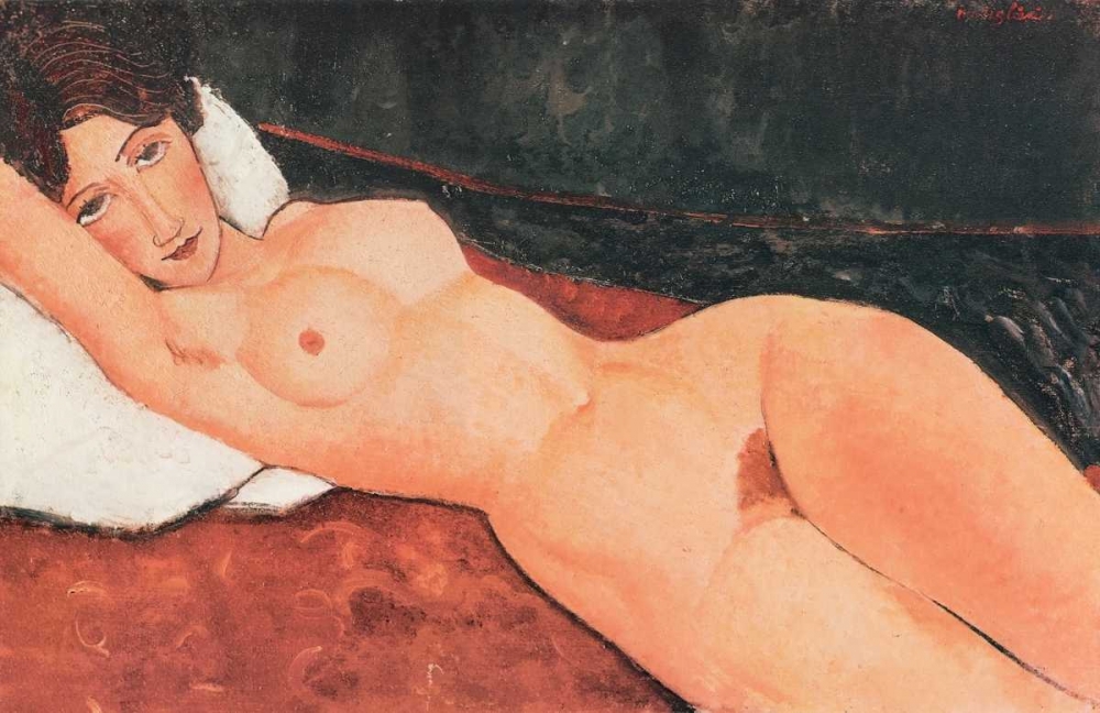 Wall Art Painting id:92734, Name: Reclining Nude X, Artist: Modigliani, Amedeo