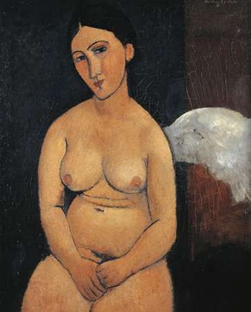 Wall art: Seated Nude 1, by Modigliani, Amedeo