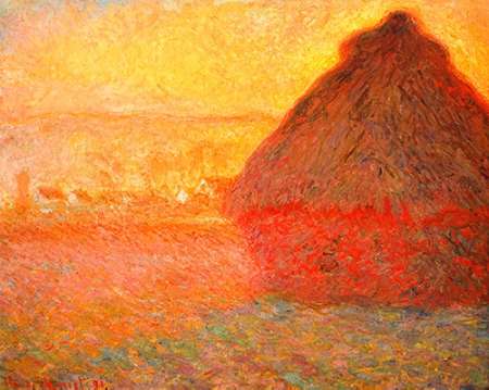 Wall Art Painting id:187991, Name: Haystack at Sunset 1891, Artist: Monet, Claude