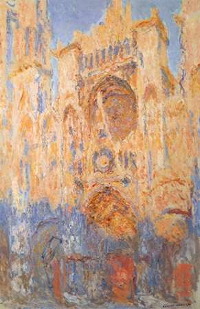 Wall Art Painting id:188017, Name: Rouen Cathedral Sun Effect End Of The Day, Artist: Monet, Claude