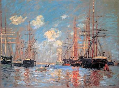 Wall art: Seascape The Port Of Amsterdam 1874, by Monet, Claude