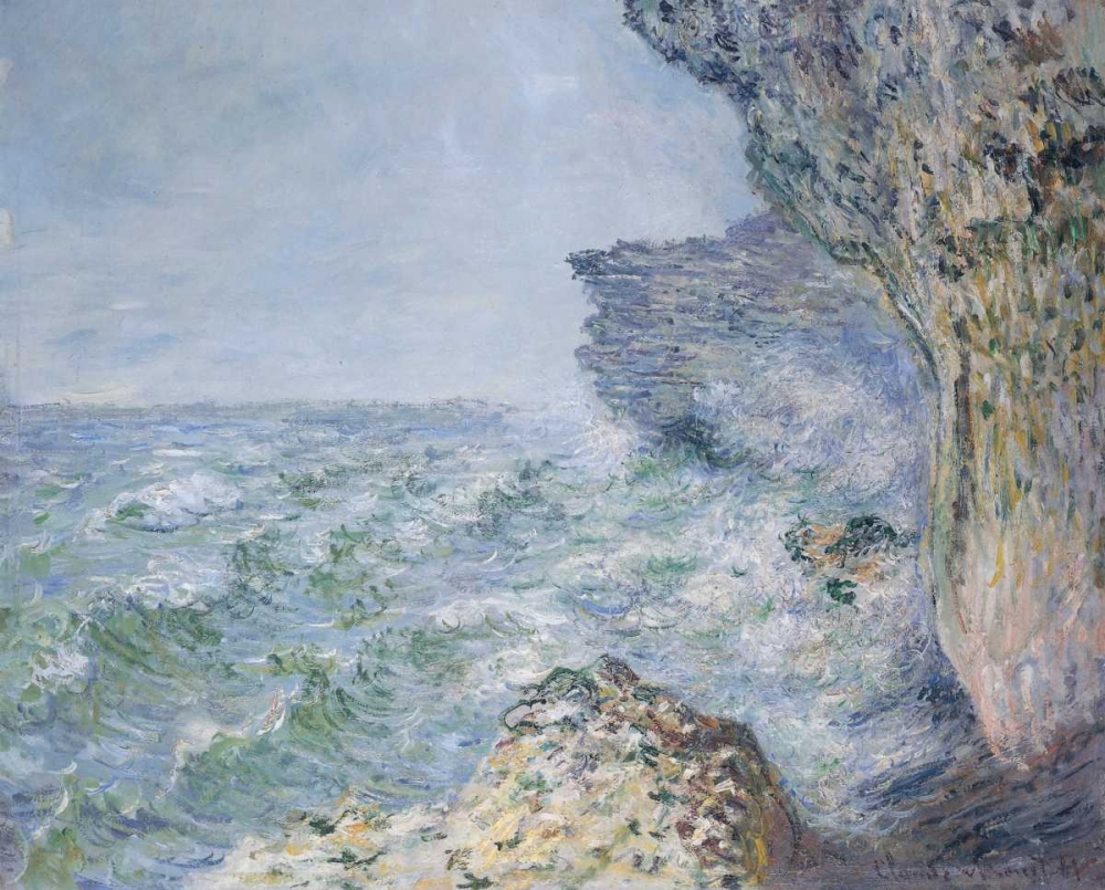 Wall Art Painting id:92778, Name: The Sea At Fecamp 1881, Artist: Monet, Claude