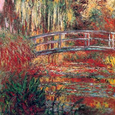 Wall Art Painting id:188036, Name: Water Garden And Japanese Footbridge 1900, Artist: Monet, Claude