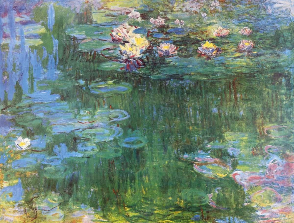 Wall Art Painting id:92785, Name: Waterlilies 1916 - 3, Artist: Monet, Claude