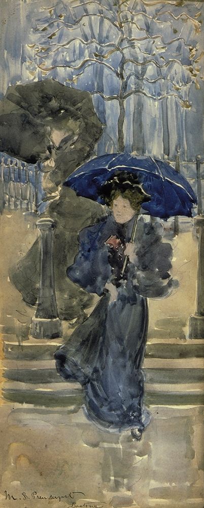 Art Print: Ladies In The Rain