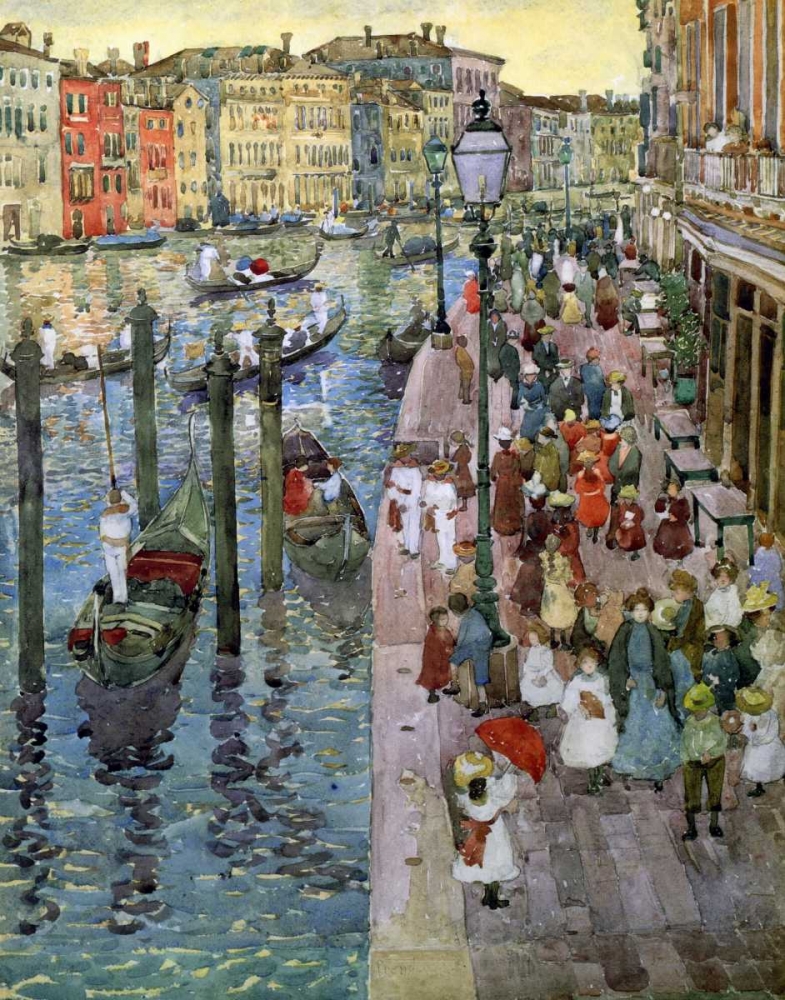 Wall Art Painting id:92794, Name: The Grand Canal Venice, Artist: Prendergast, Maurice Brazil