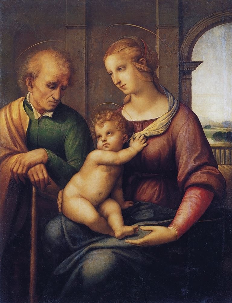 Art Print: Holy Family With St Joseph
