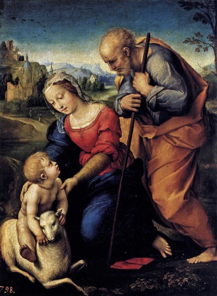 Art Print: Holy Family With The Lamb