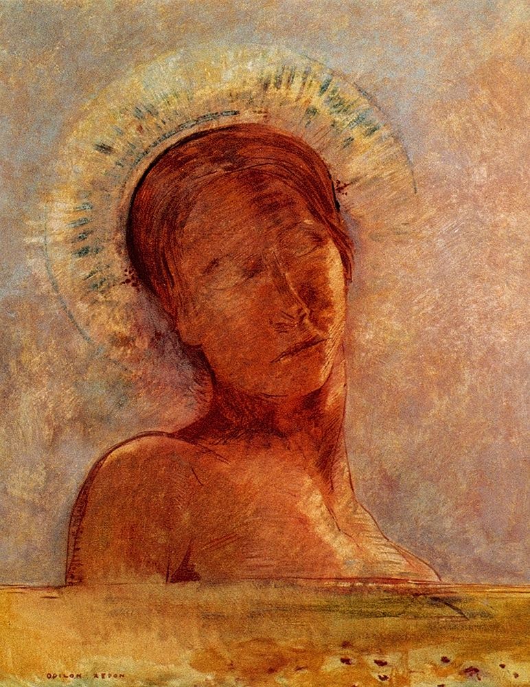 Wall Art Painting id:268459, Name: Closed Eyes - Male, Artist: Redon, Odilon