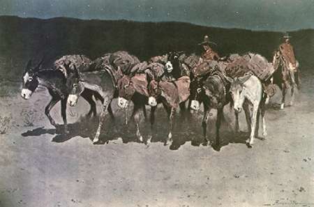 Wall Art Painting id:188054, Name: An Early Start For Market, Artist: Remington, Frederic