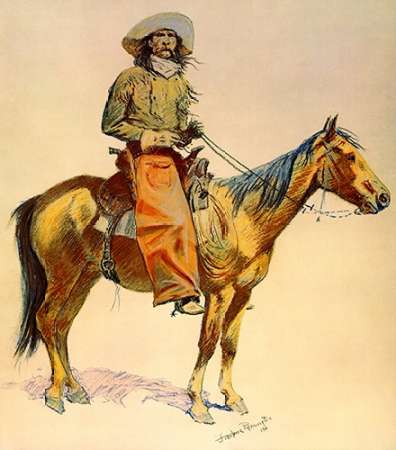 Wall Art Painting id:188057, Name: Arizona Cowboy, Artist: Remington, Frederic