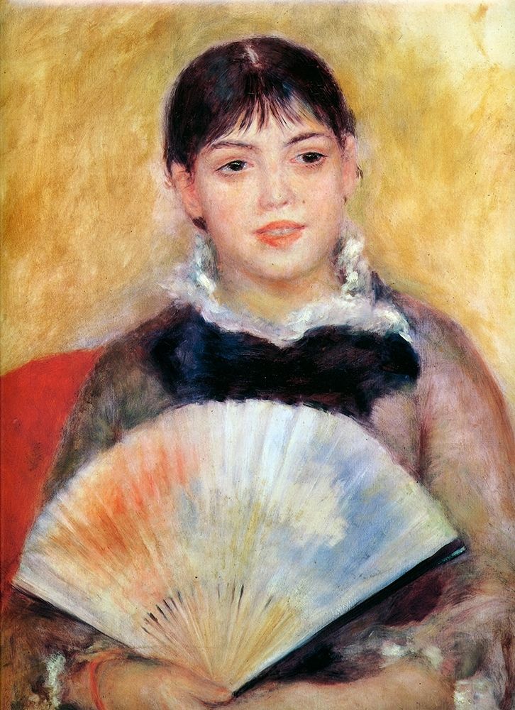 Wall Art Painting id:268585, Name: Girl With Fan, Artist: Renoir, Pierre-Auguste