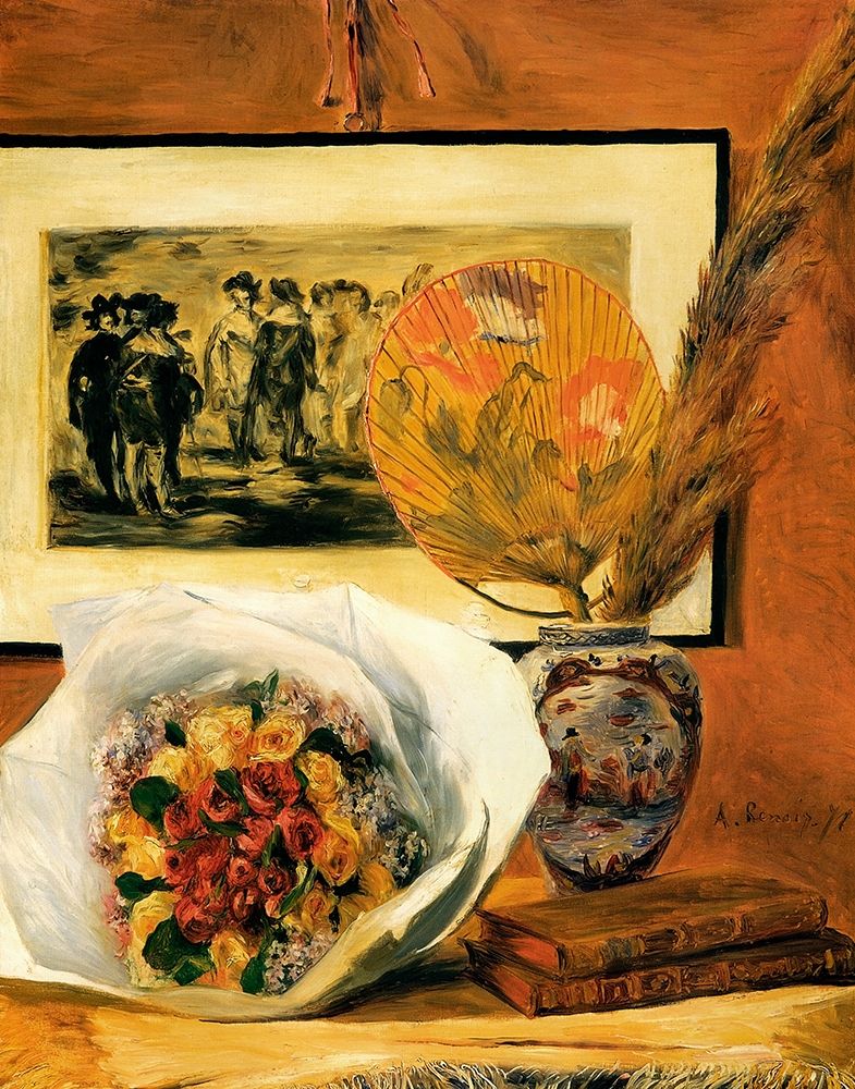 Wall Art Painting id:268600, Name: Still Life With Bouquet, Artist: Renoir, Pierre-Auguste