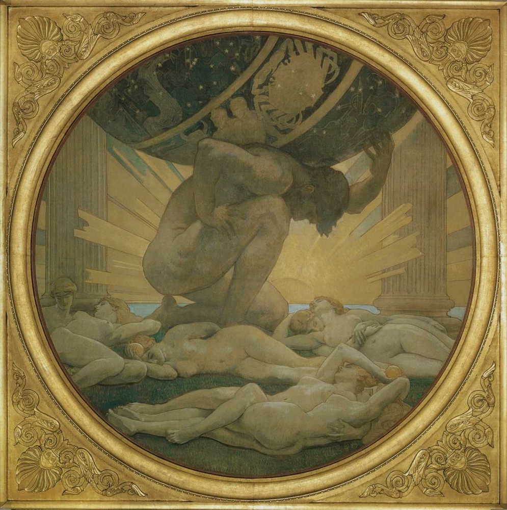 Wall Art Painting id:92853, Name: Atlas and the Hesperides, 1922, Artist: Sargent, John Singer