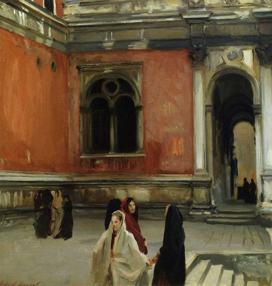 Wall Art Painting id:92855, Name: Campo behind the Scuola di San Rocco, 1882, Artist: Sargent, John Singer