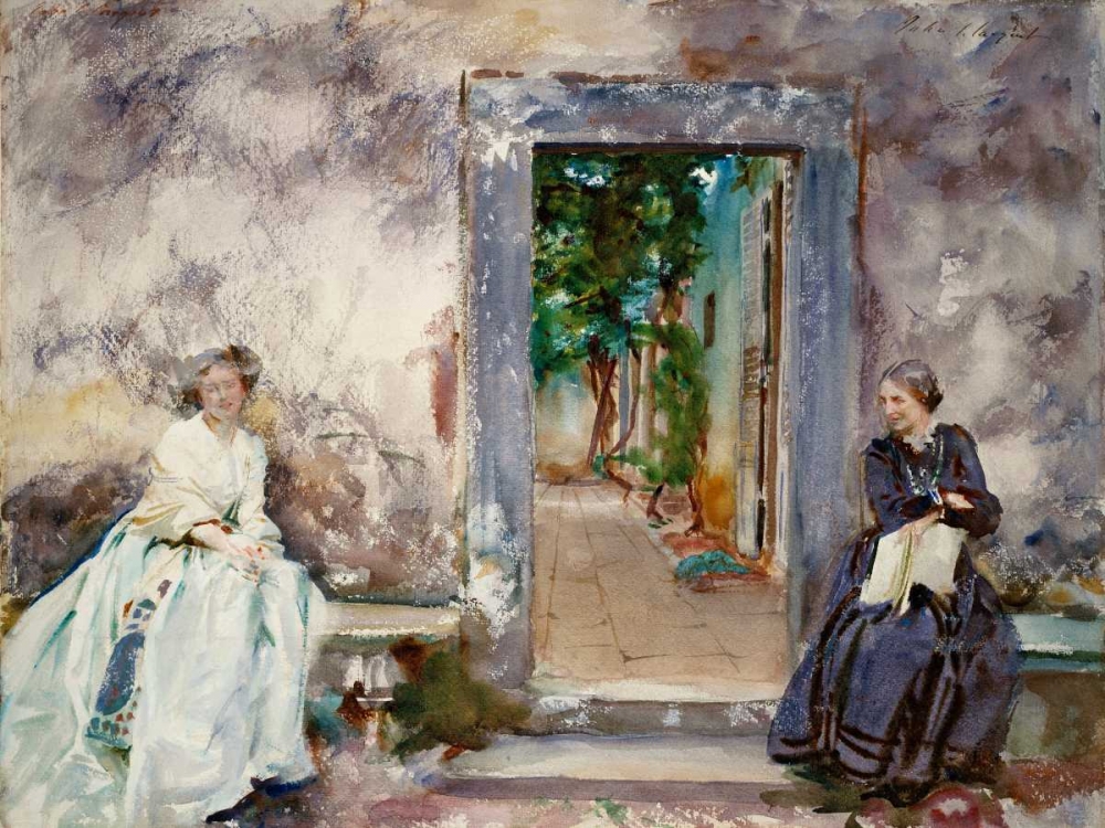 Wall Art Painting id:92862, Name: Doorway - the Garden Wall, Artist: Sargent, John Singer
