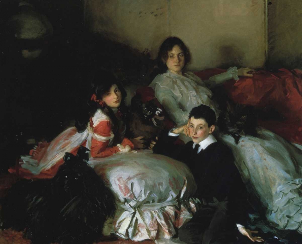 Wall Art Painting id:92867, Name: Essie, Ruby, and Ferdinand, Children of Asher Wertheimer, Artist: Sargent, John Singer