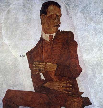 Wall Art Painting id:188099, Name: Portrait Of Arthur Roessler, Artist: Schiele, Egon