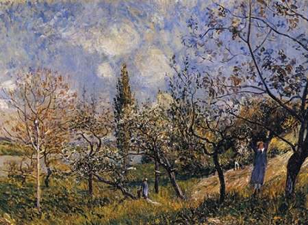 Wall art: Orchard In The Spring, by Sisley, Alfred
