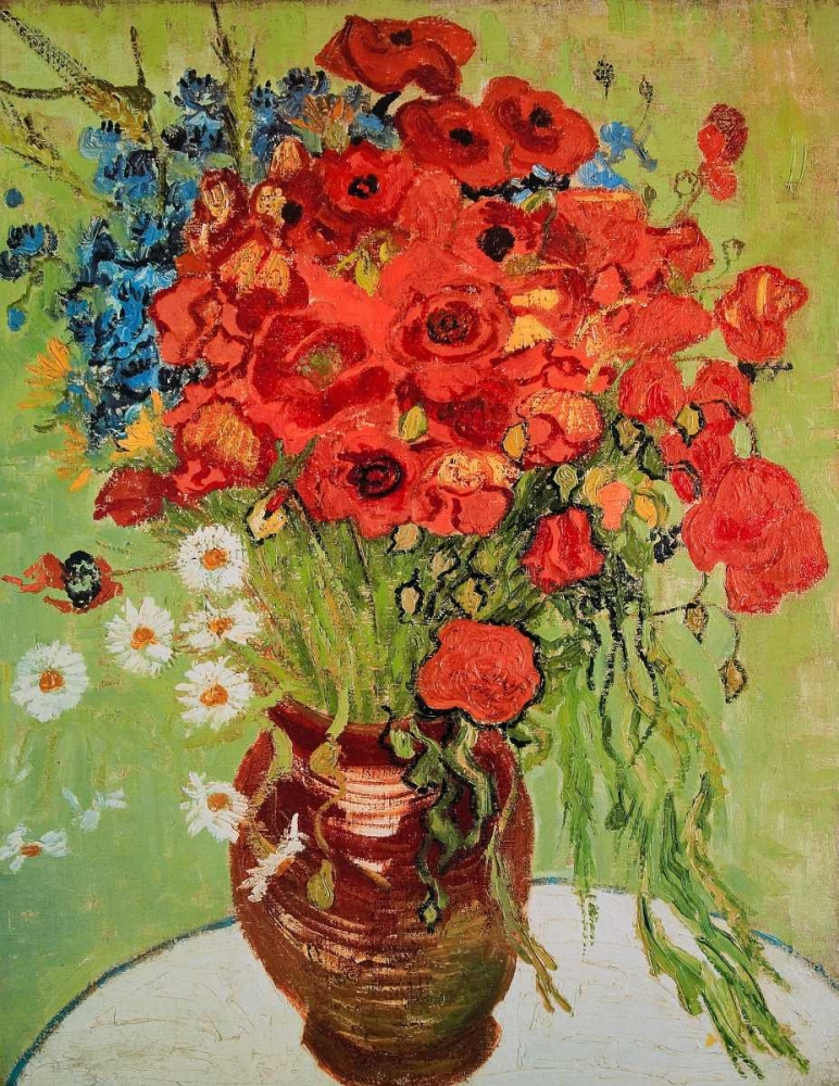 Wall Art Painting id:92937, Name: Marguerites et coquelicots, Artist: Van Gogh, Vincent