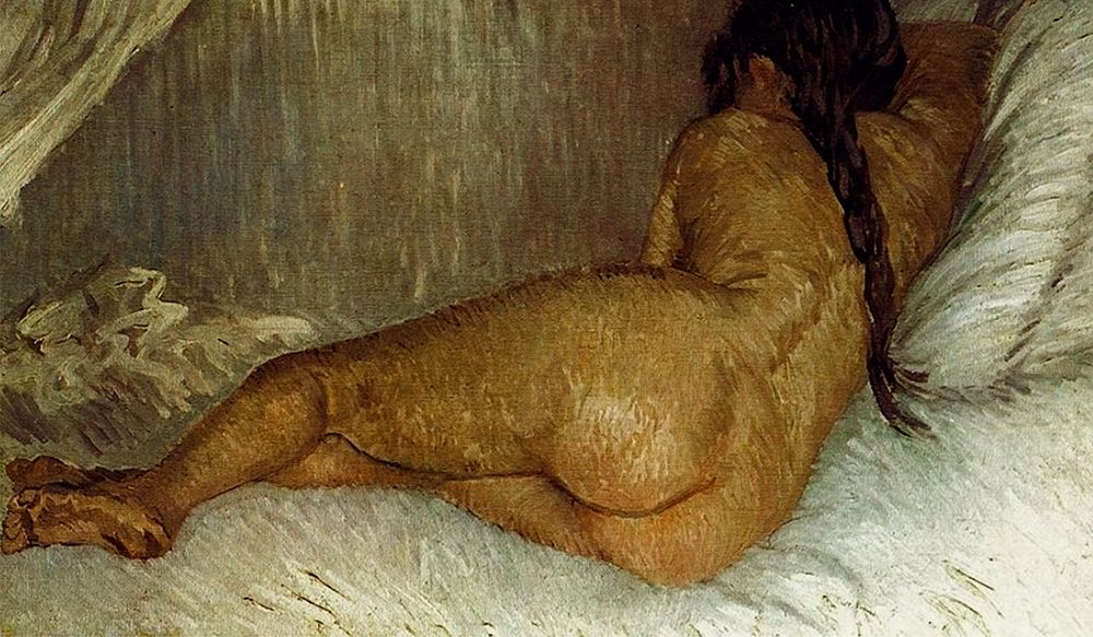 Wall art: Back Nude Woman Reclining, by Van Gogh, Vincent