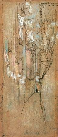 Wall Art Painting id:188251, Name: A Street In Venice 1880, Artist: Whistler, James McNeill