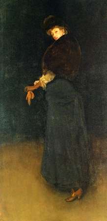 Wall Art Painting id:188253, Name: Arrangement In Black La Dame Au Brodequin Jaune 1882, Artist: Whistler, James McNeill