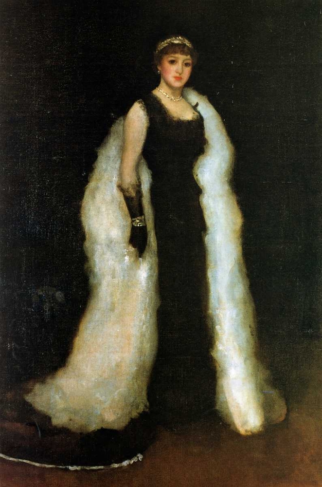 Wall Art Painting id:93007, Name: Arrangement In Black Lady Meux 1881, Artist: Whistler, James McNeill