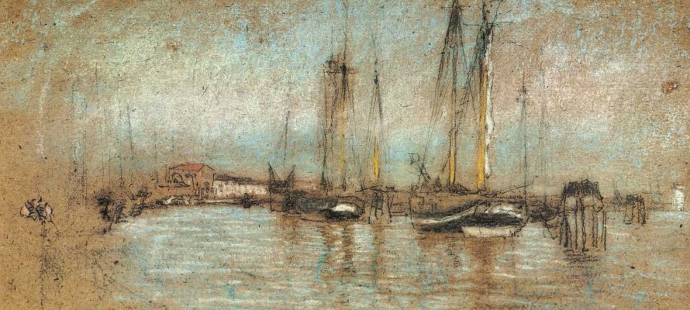 Wall Art Painting id:93018, Name: The Little Riva In Opal 1879, Artist: Whistler, James McNeill