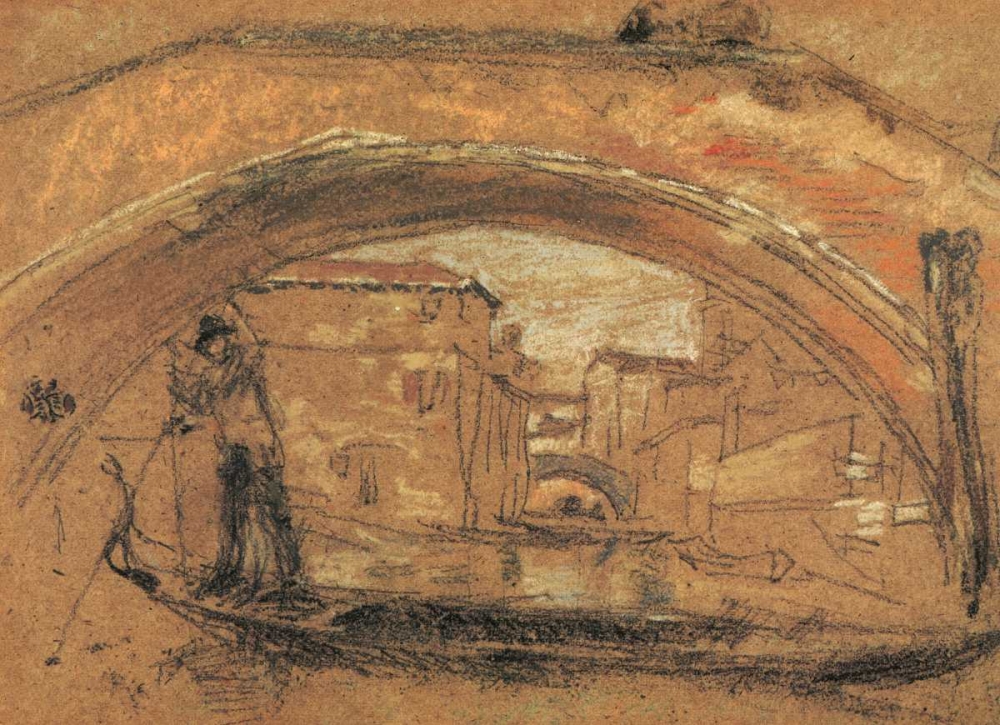 Wall Art Painting id:93020, Name: The Old Bridge Winter 1879, Artist: Whistler, James McNeill