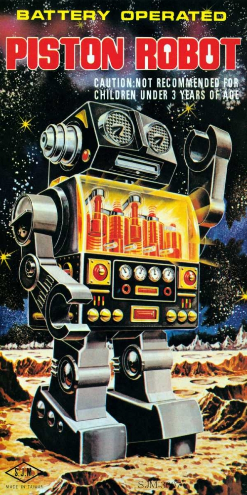 Art Print: Battery Operated Piston Robot