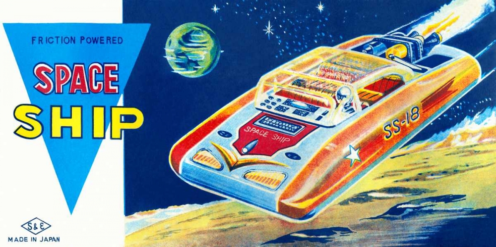 Art Print: Friction Powered Space Ship SS-18