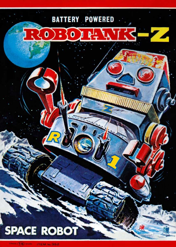 Wall Art Painting id:96458, Name: Robotank-Z Space Robot, Artist: Retrobot