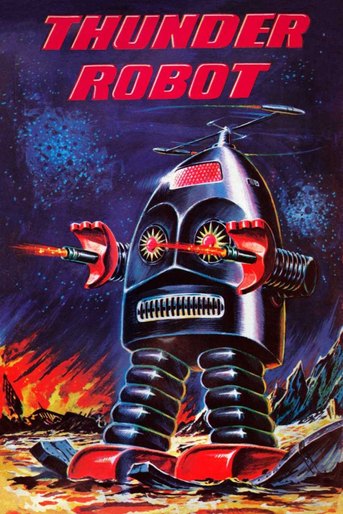 Wall Art Painting id:96459, Name: Thunder Robot, Artist: Retrobot