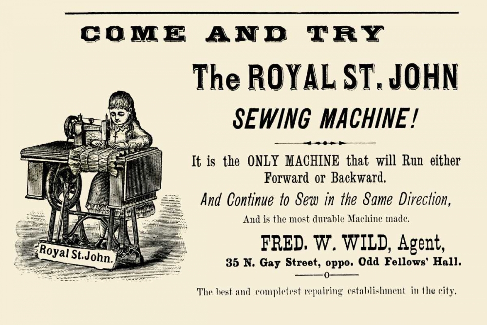 Art Print: The Royal St. John Sewing Machine