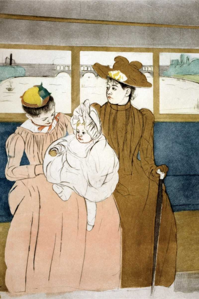 Wall art: In the Omnibus, by Cassatt, Mary